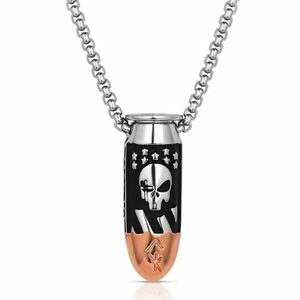 Montana Silversmiths Chris Kyle Mens Deadeye Bullet Necklace Silver & Copper NEW